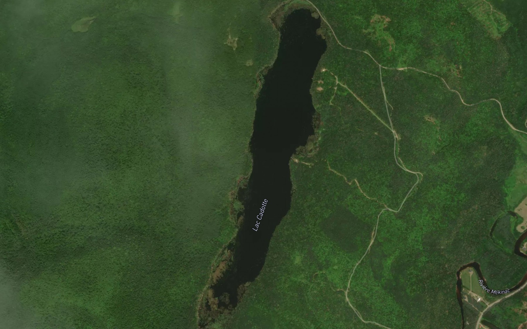 Satellite map of the Lac Cadotte