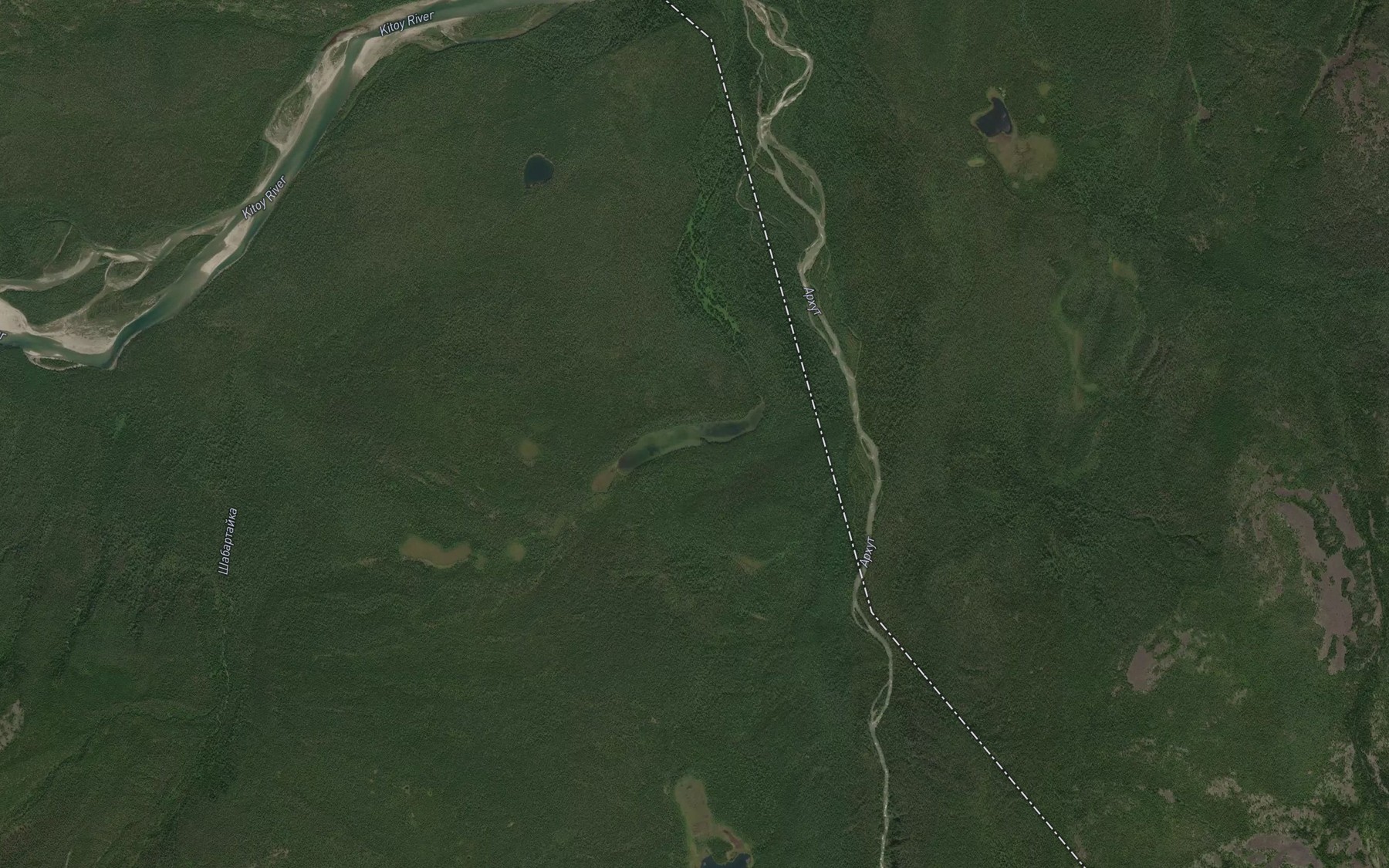 Satellite map of the Ozero Oyerskoye