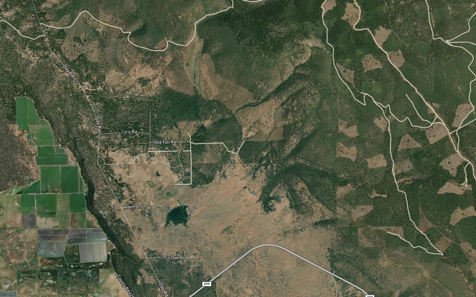 Satellite map of the Van Sickle Reservoir