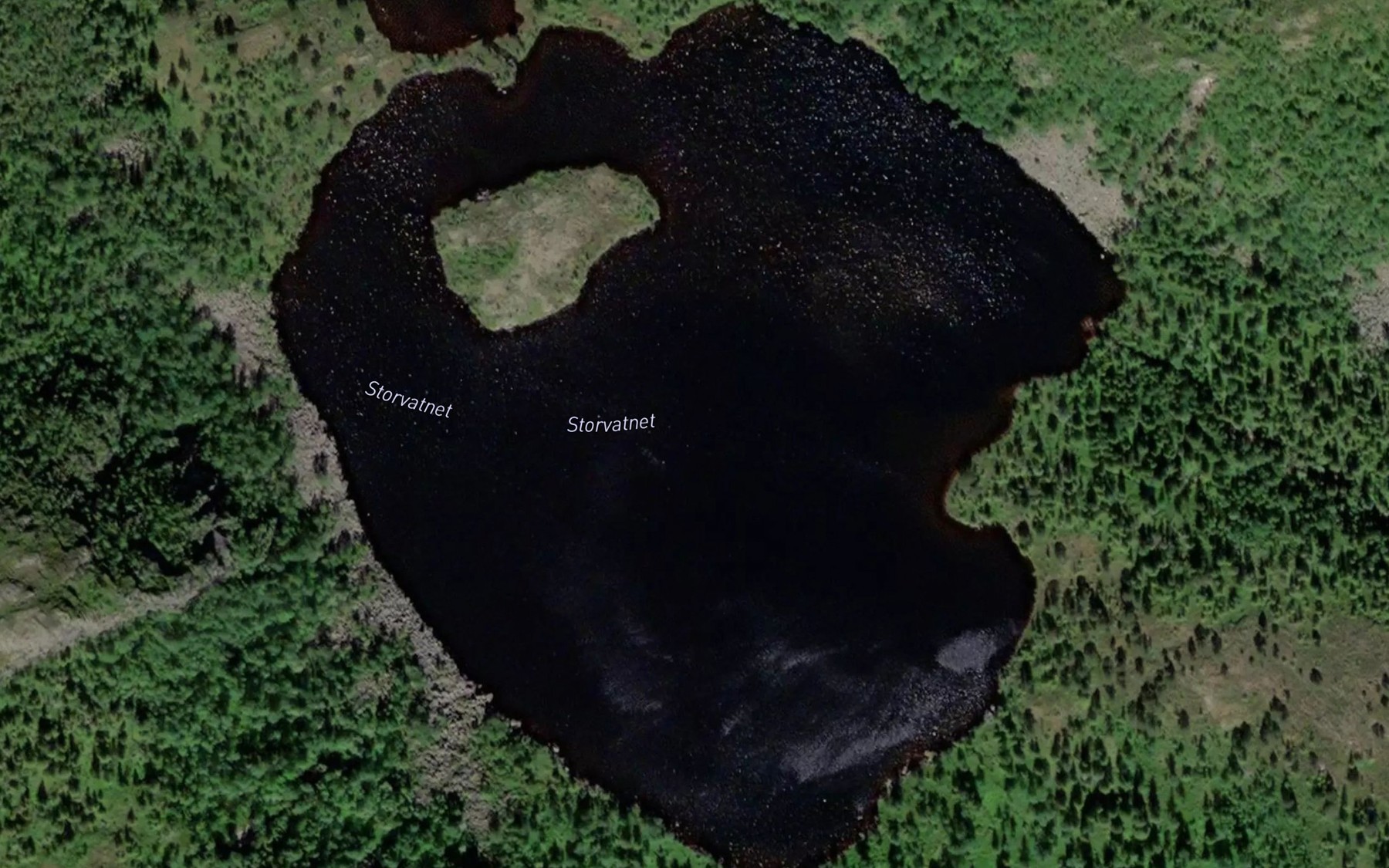 Satellite map of the Storvatnet