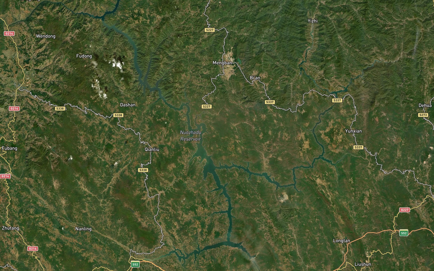 Satellite map of the Weiyuan Jiang