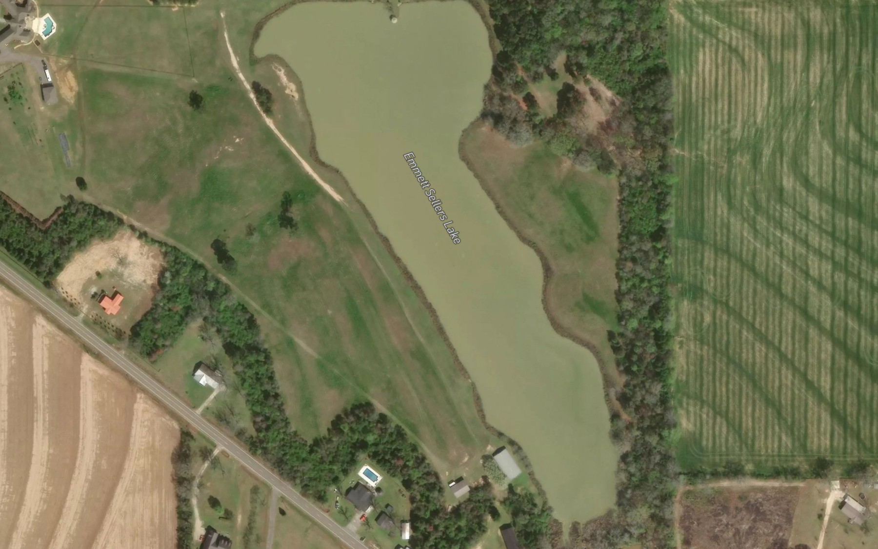 Satellite map of the Emmett Sellers Lake