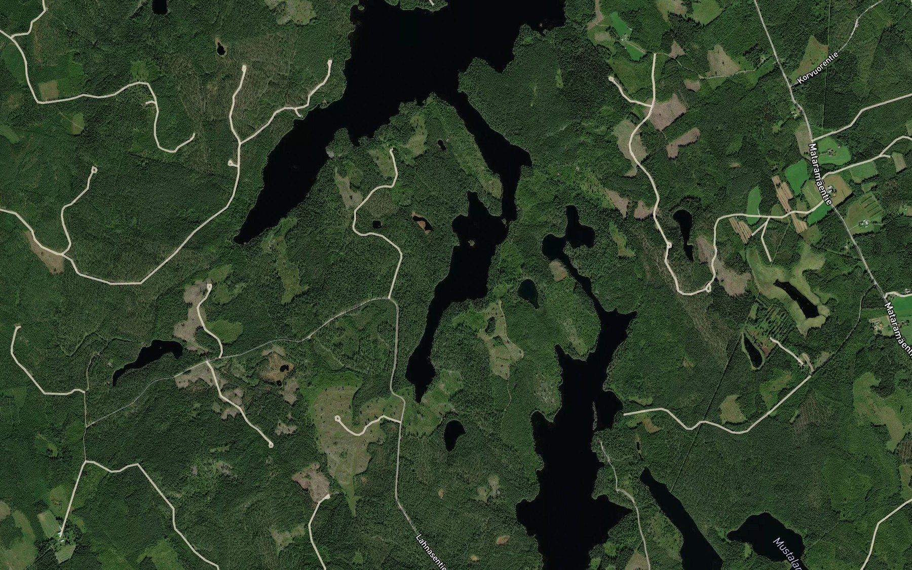Satellite map of the Sortinlahti