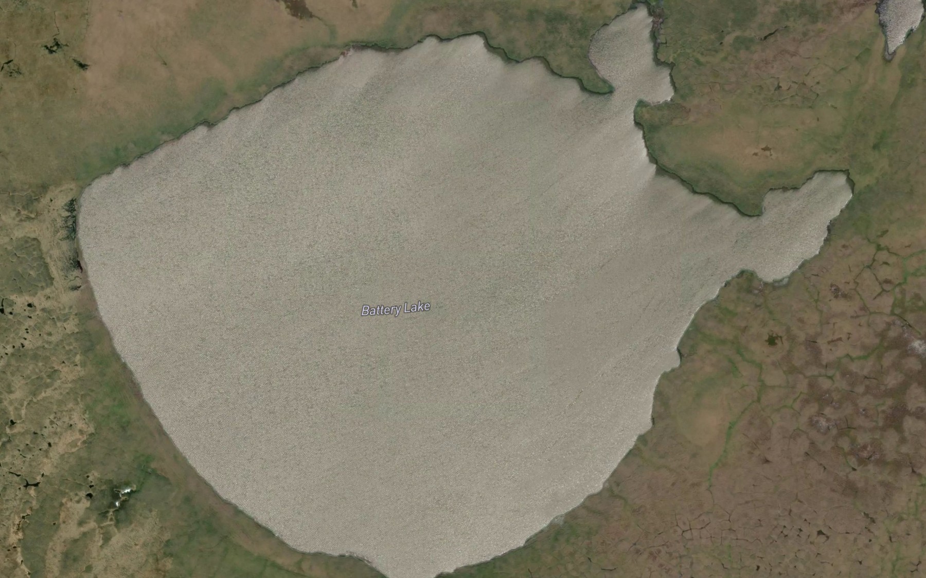 Satellite map of the Battery Lake