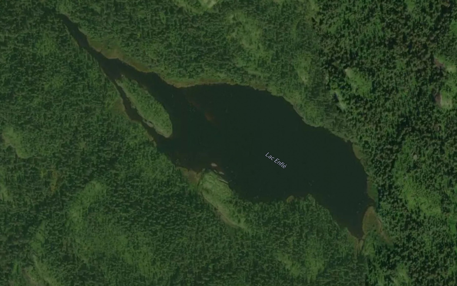 Satellite map of the Lac Enfle
