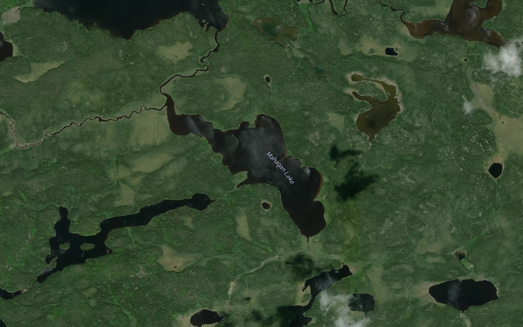 Satellite map of the Mahagan Lake