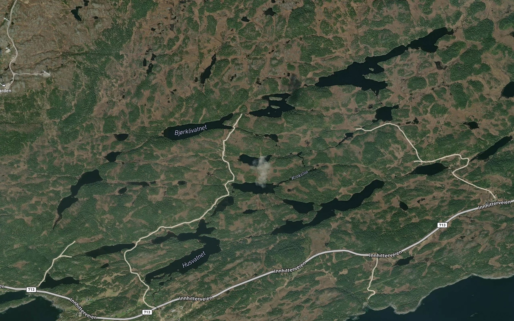 Satellite map of the Tjerrildalsvatnet