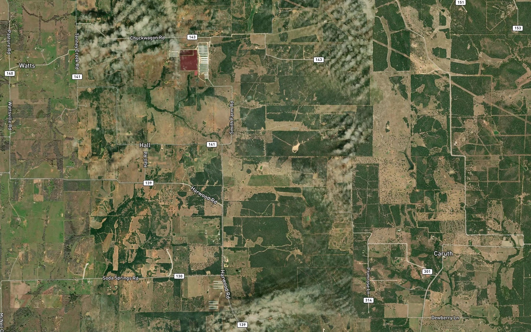 Satellite map of the Macon Lake