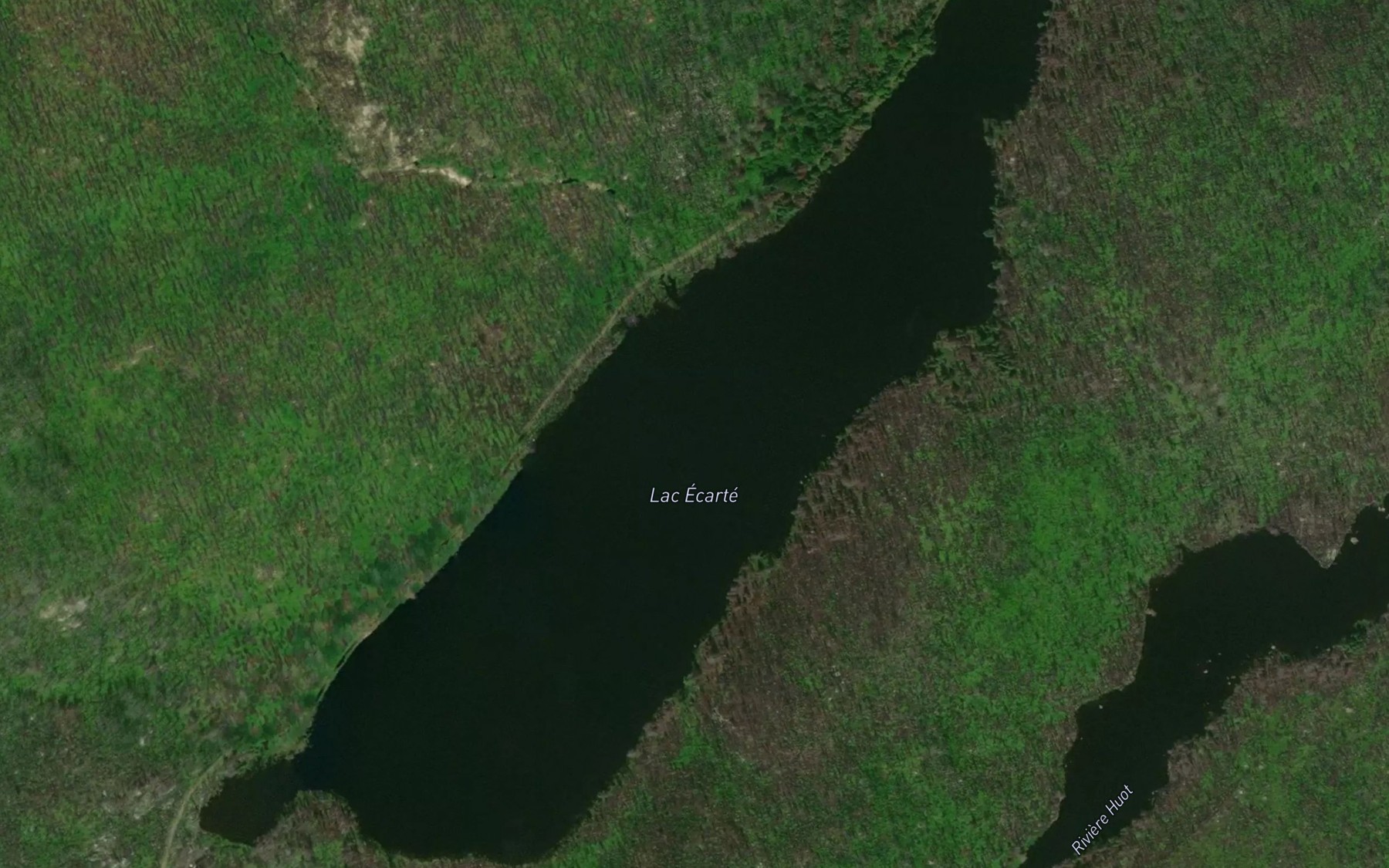 Satellite map of the Lac Ecarte