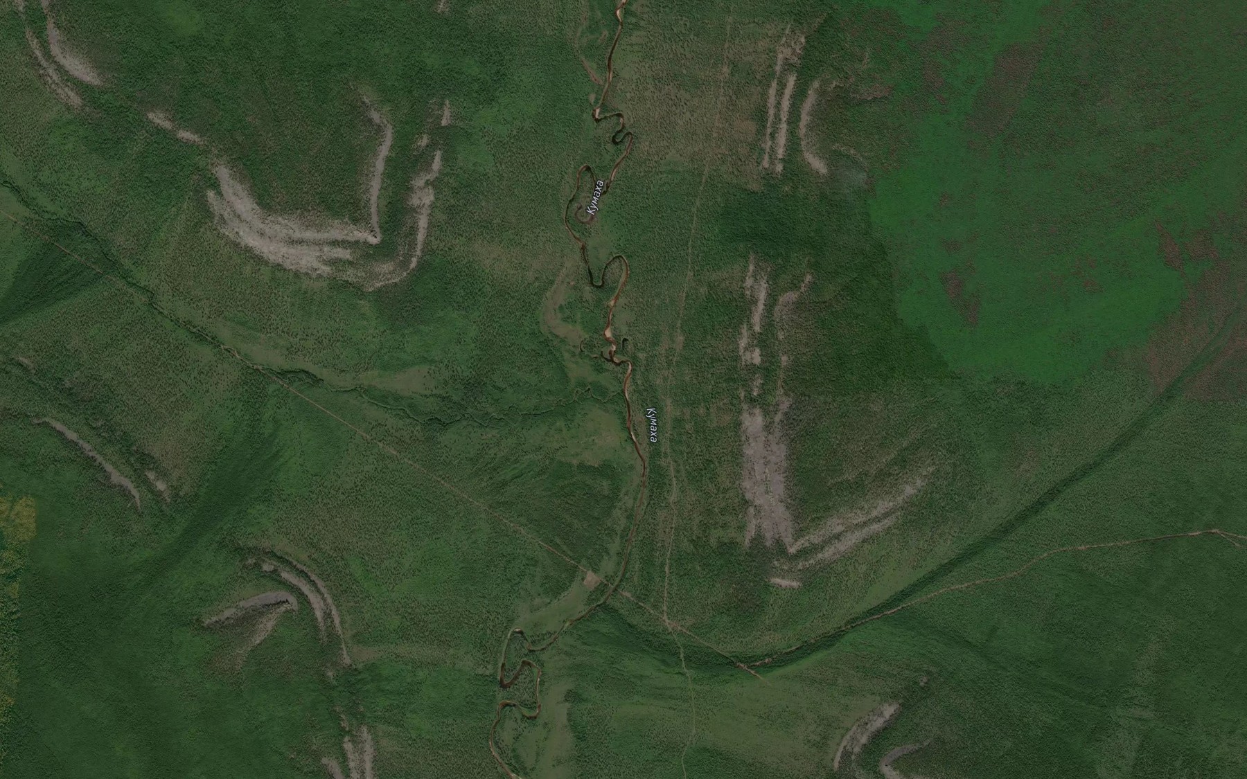 Satellite map of the Kurung-Yuryakh