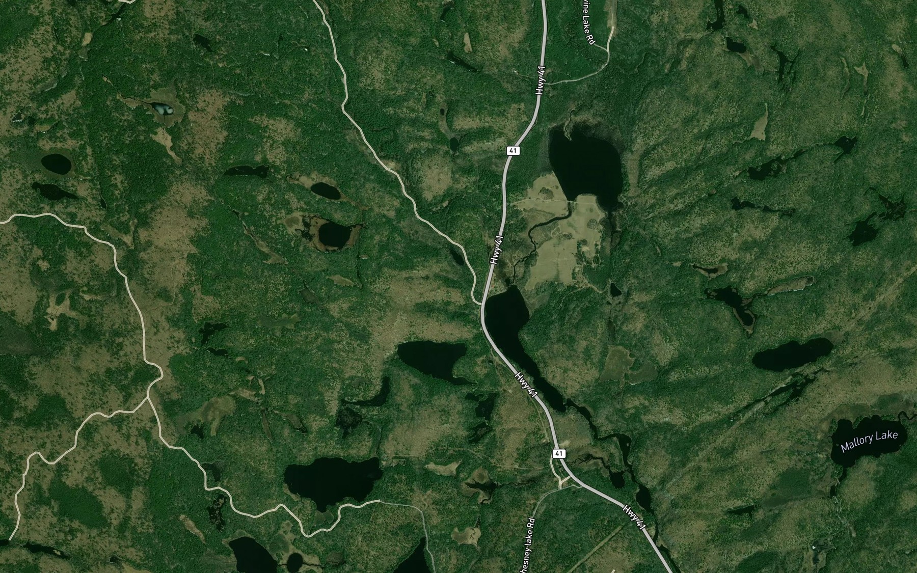 Satellite map of the Kilpecker Creek