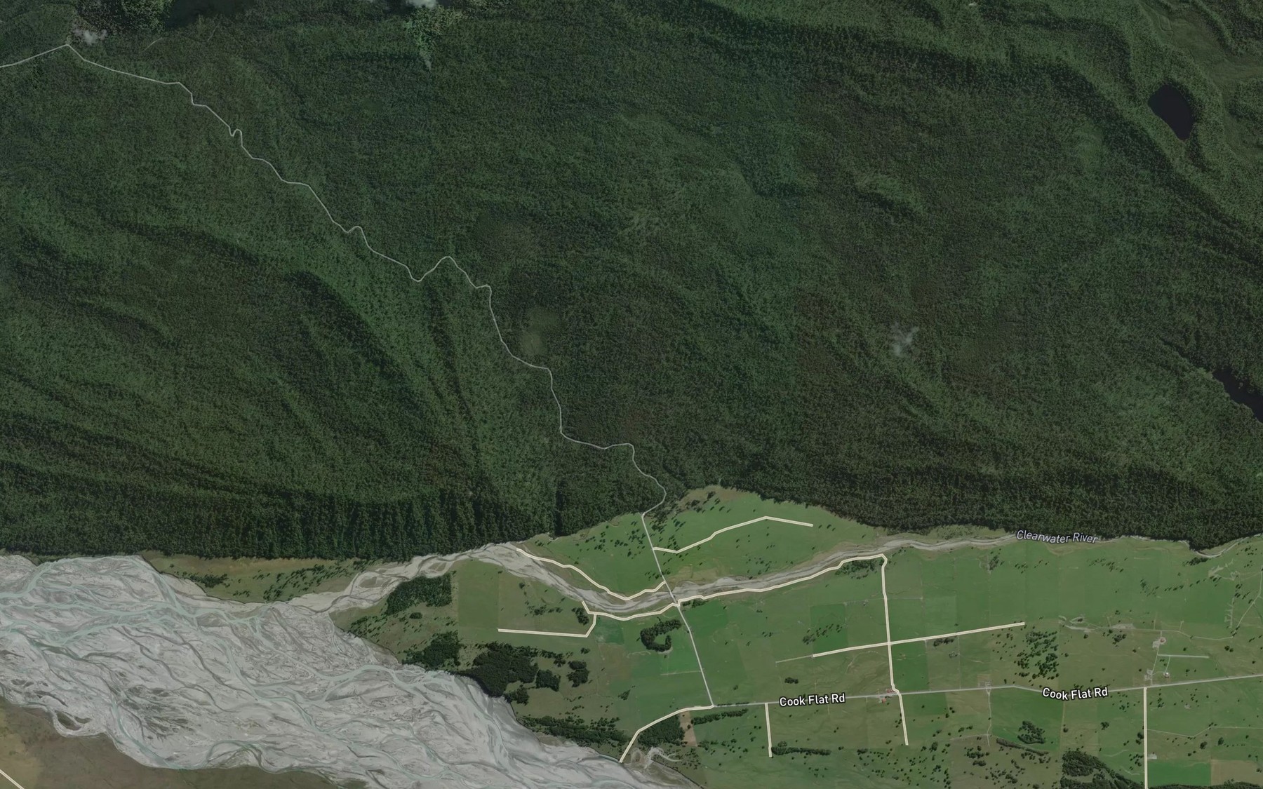 Satellite map of the Souter Creek