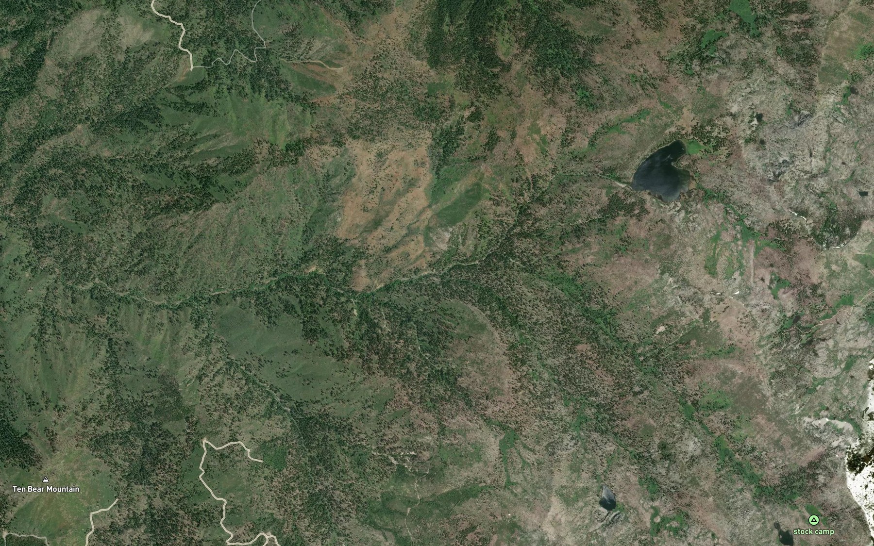 Satellite map of the Flems Fork