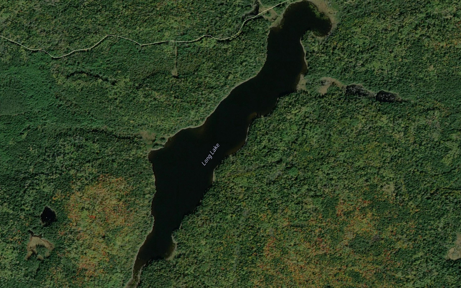 Satellite map of the Long Lake
