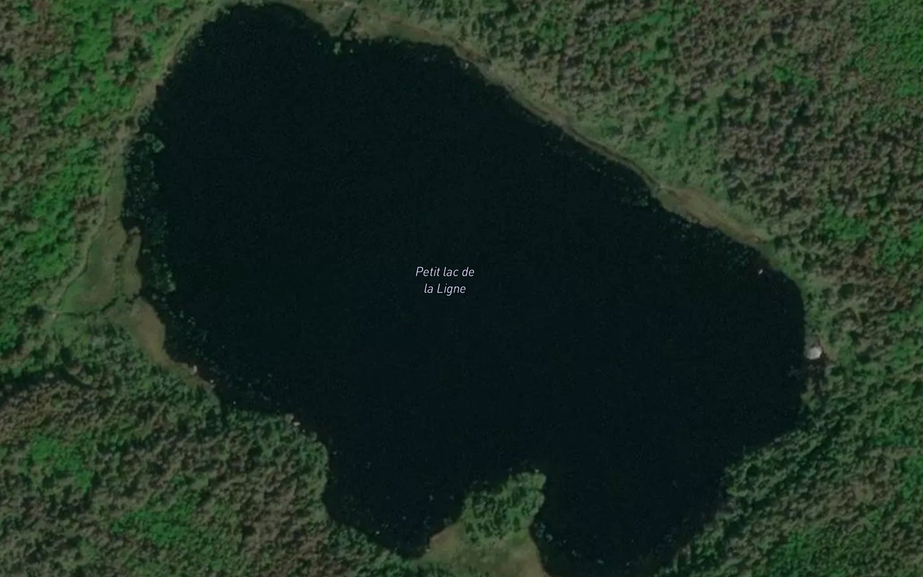 Satellite map of the Petit lac de la Ligne