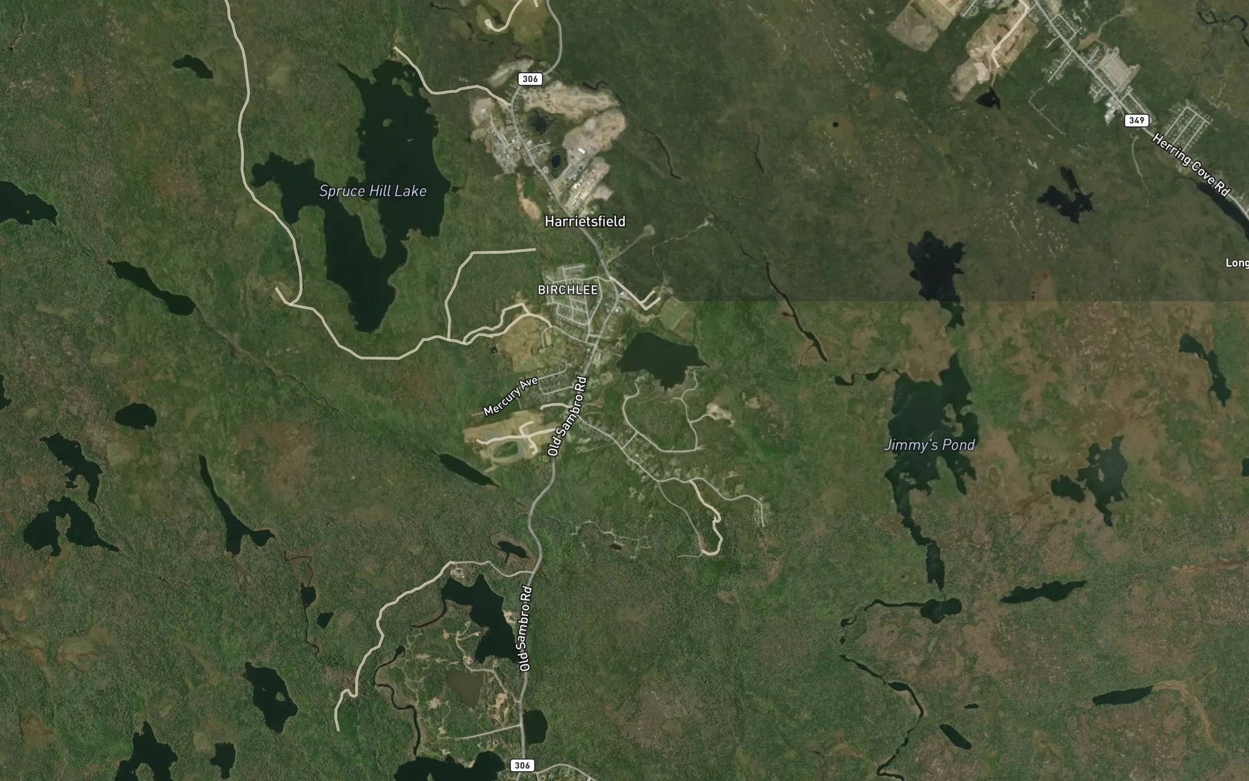 Satellite map of the Fish Brook