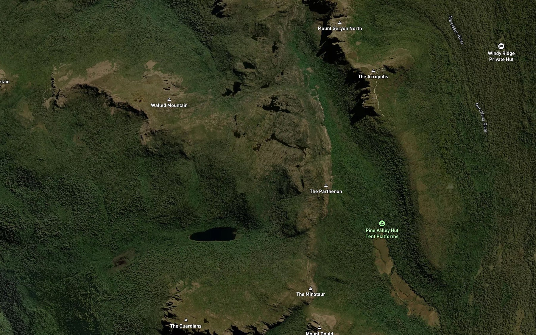 Satellite map of the Lake Erytheia