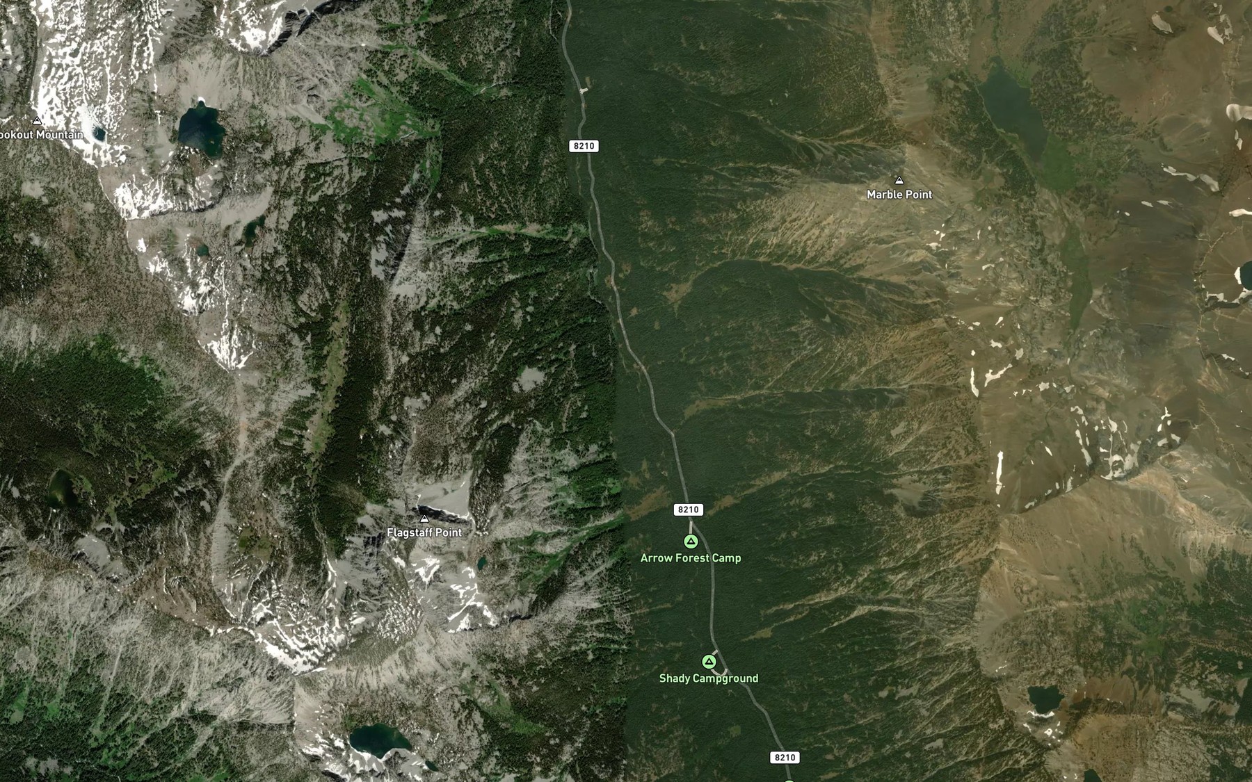 Satellite map of the French Creek