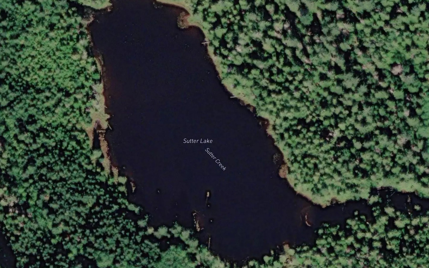 Satellite map of the Sutter Lake