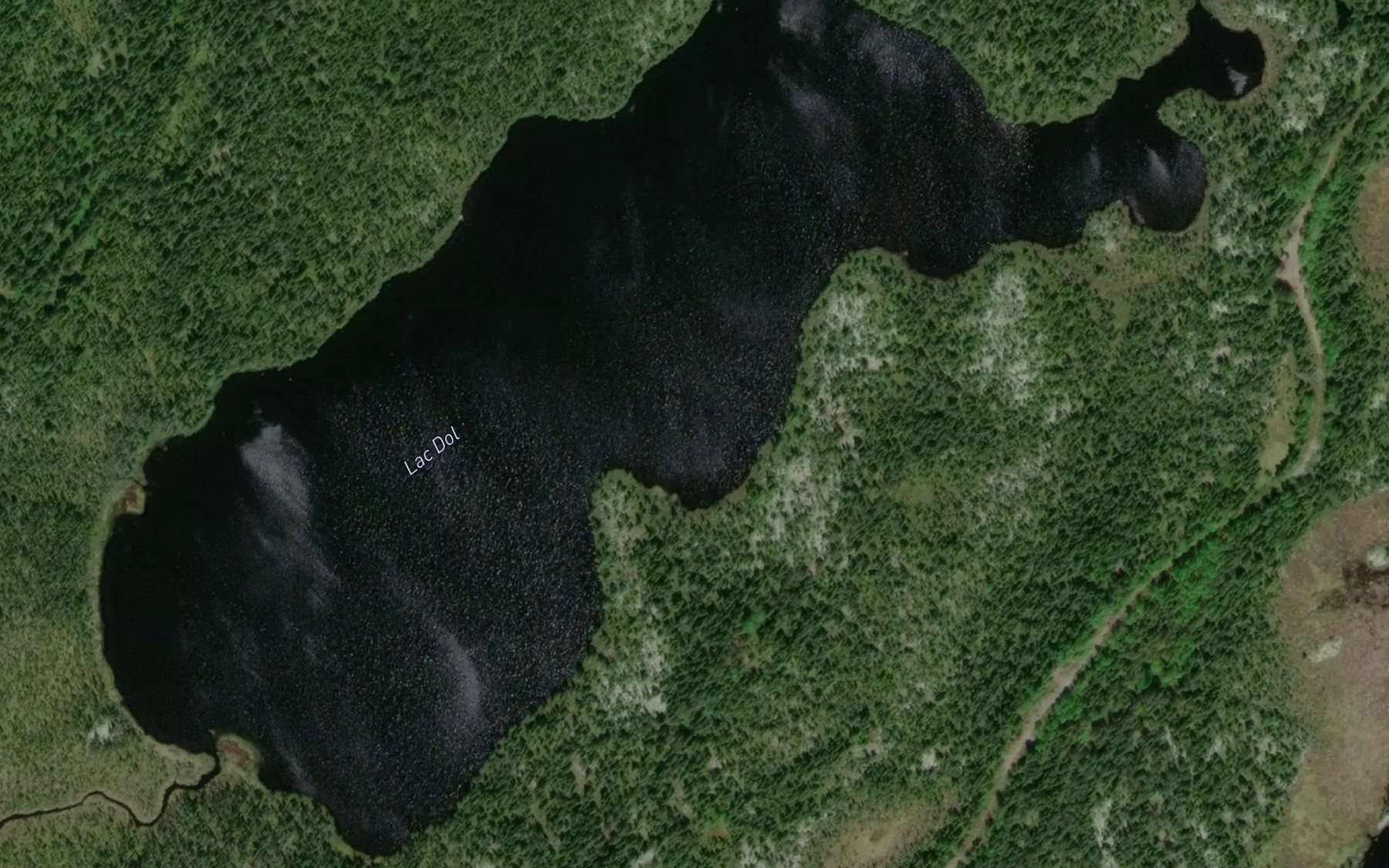 Satellite map of the Lac Dol