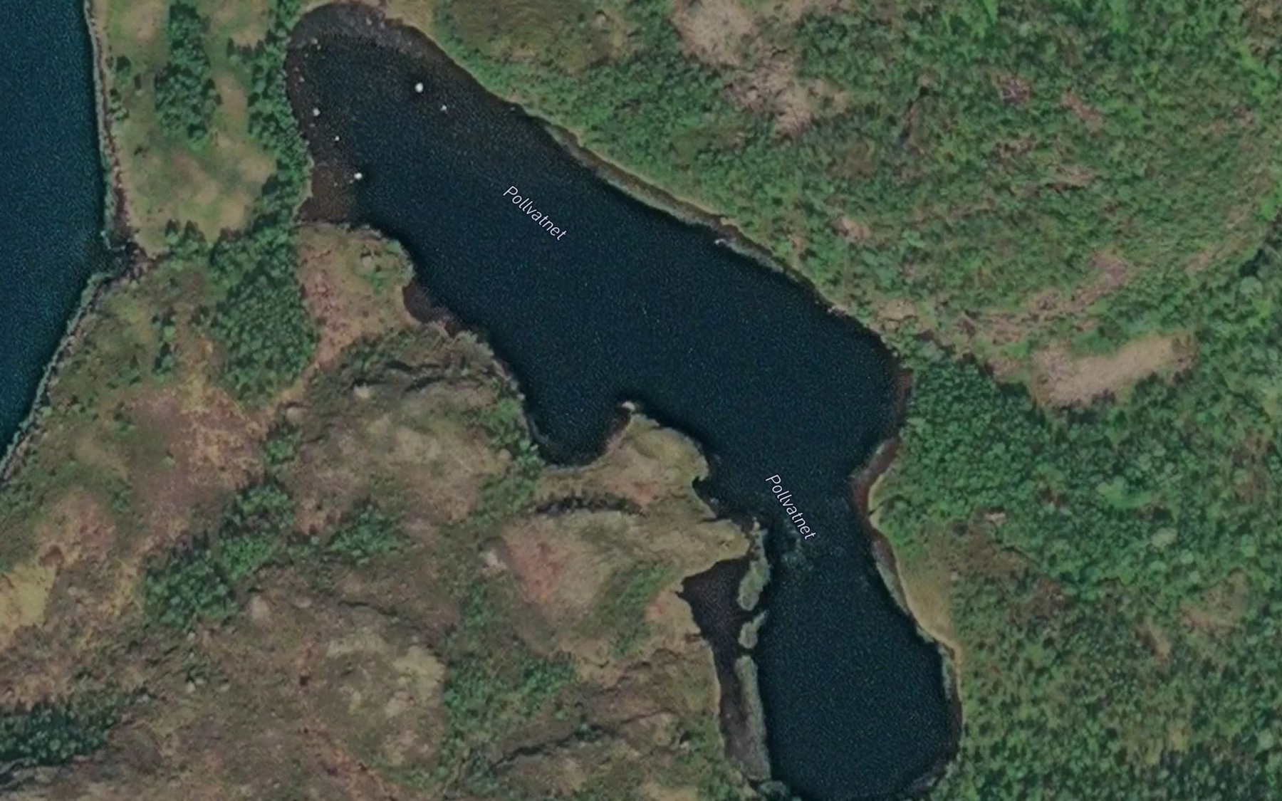 Satellite map of the Pollvatnet