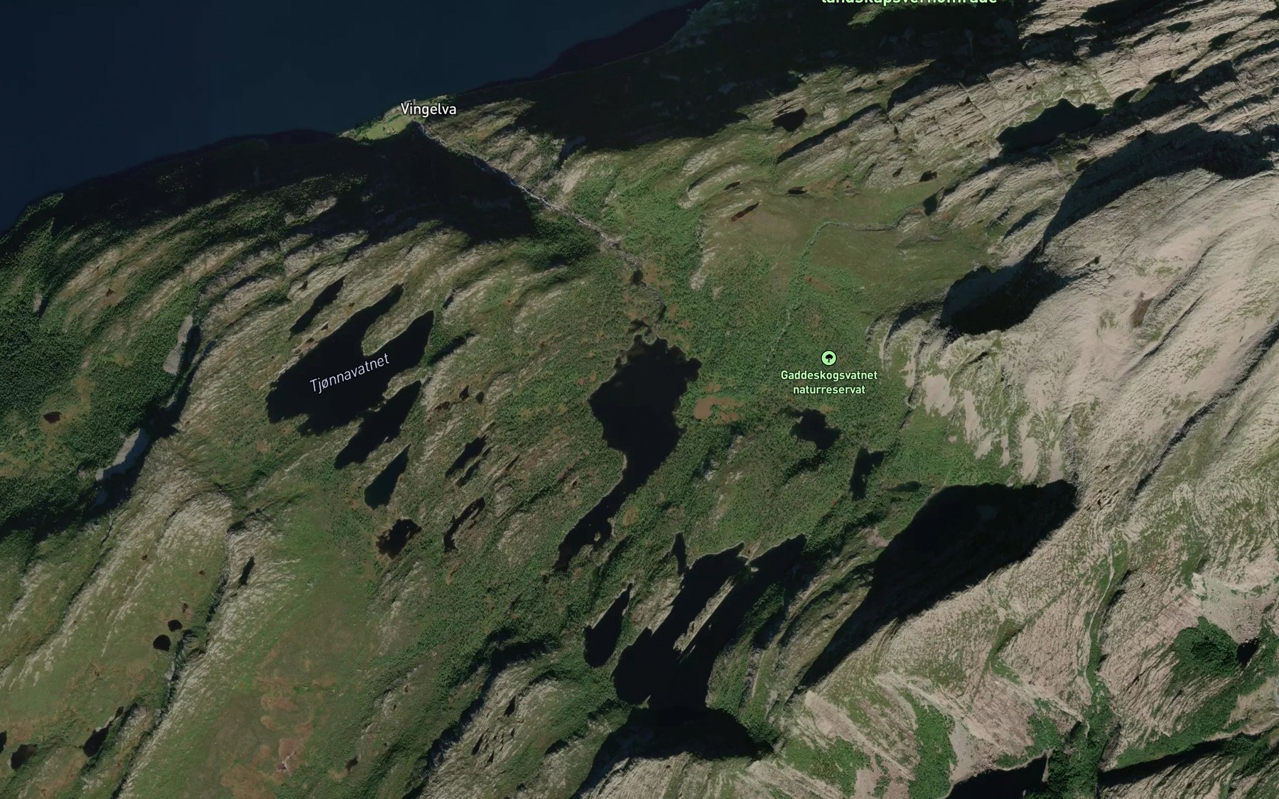 Satellite map of the Gaddeskogsvatnet