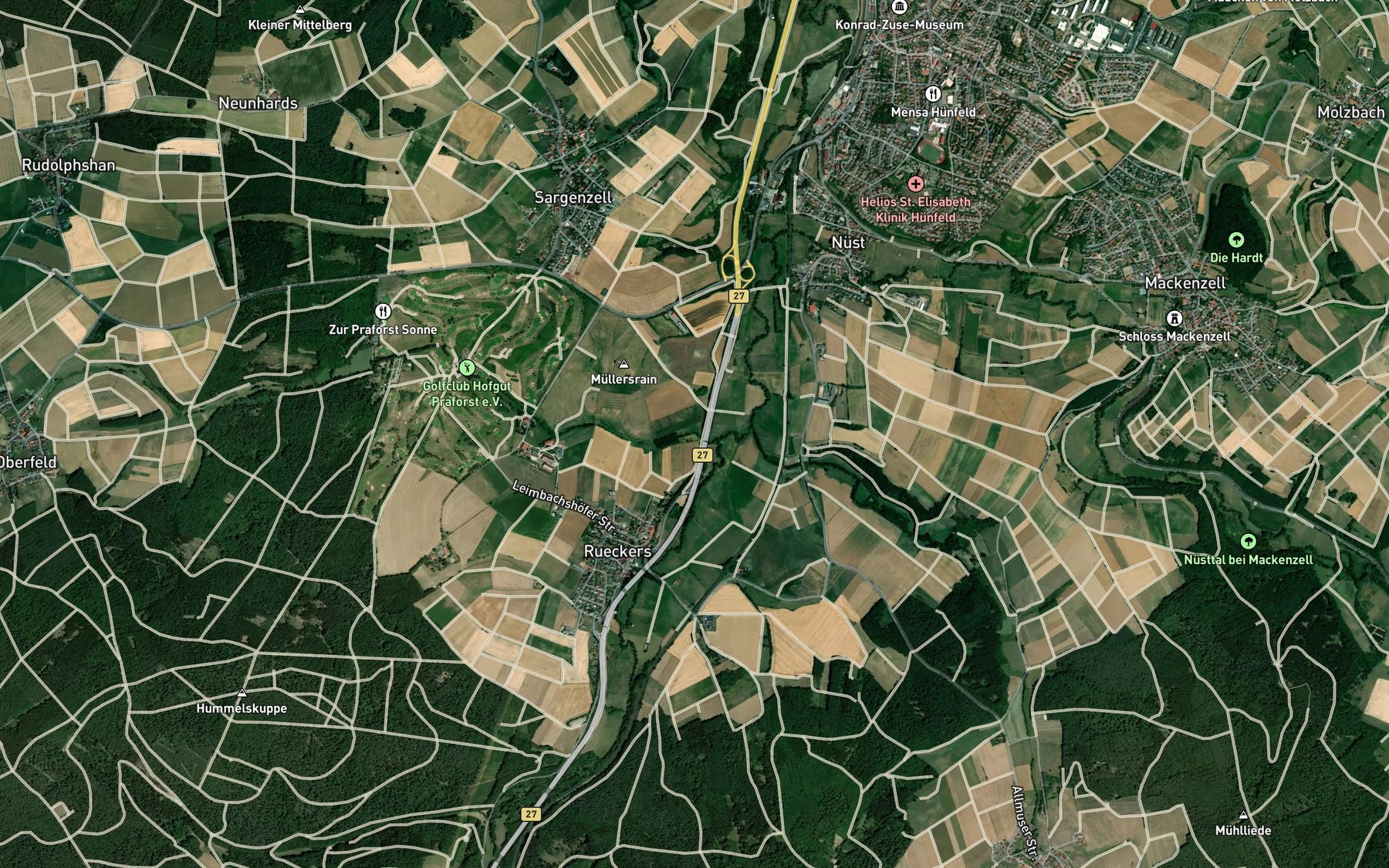 Satellite map of the Ahlerts