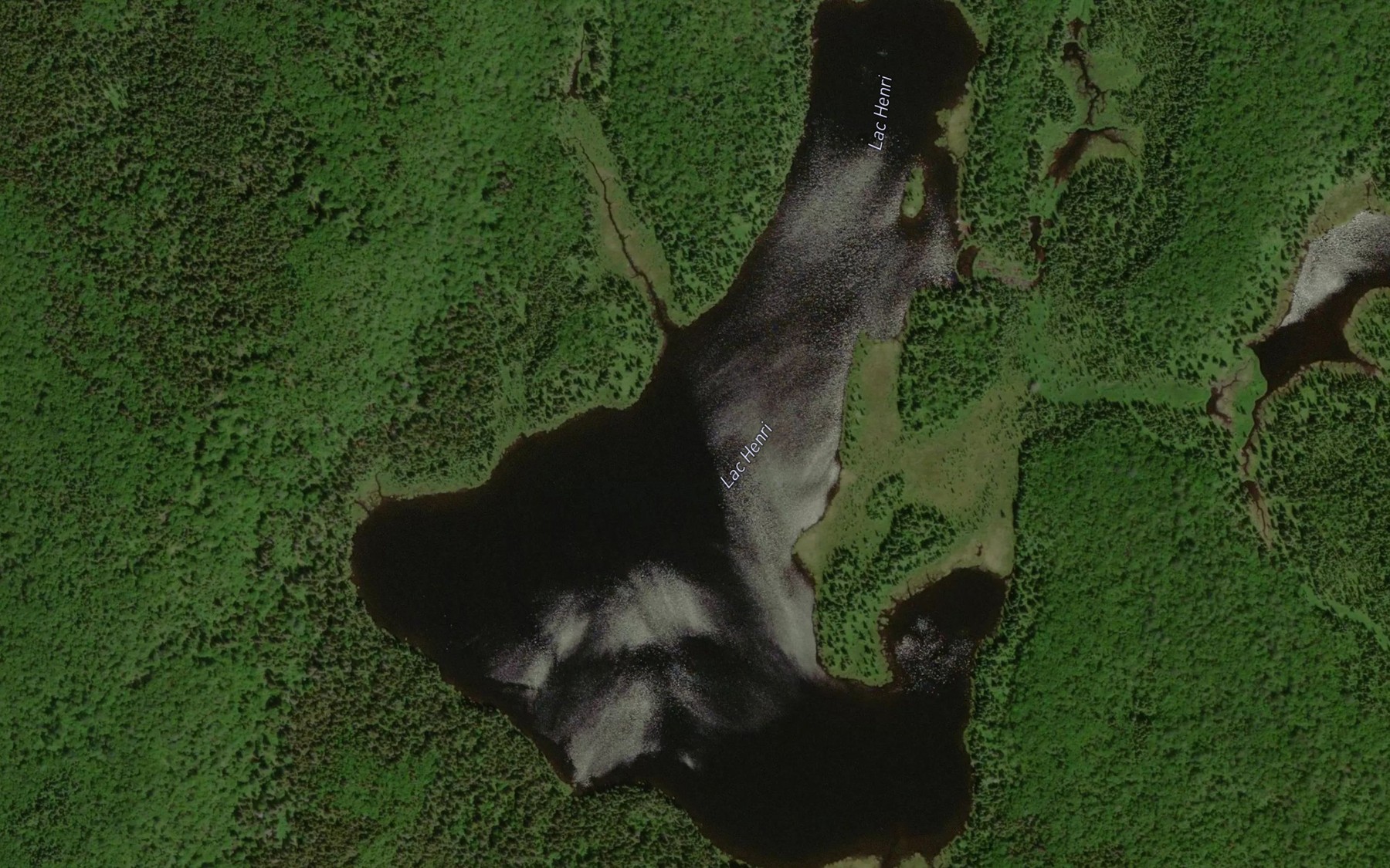 Satellite map of the Lac Henri