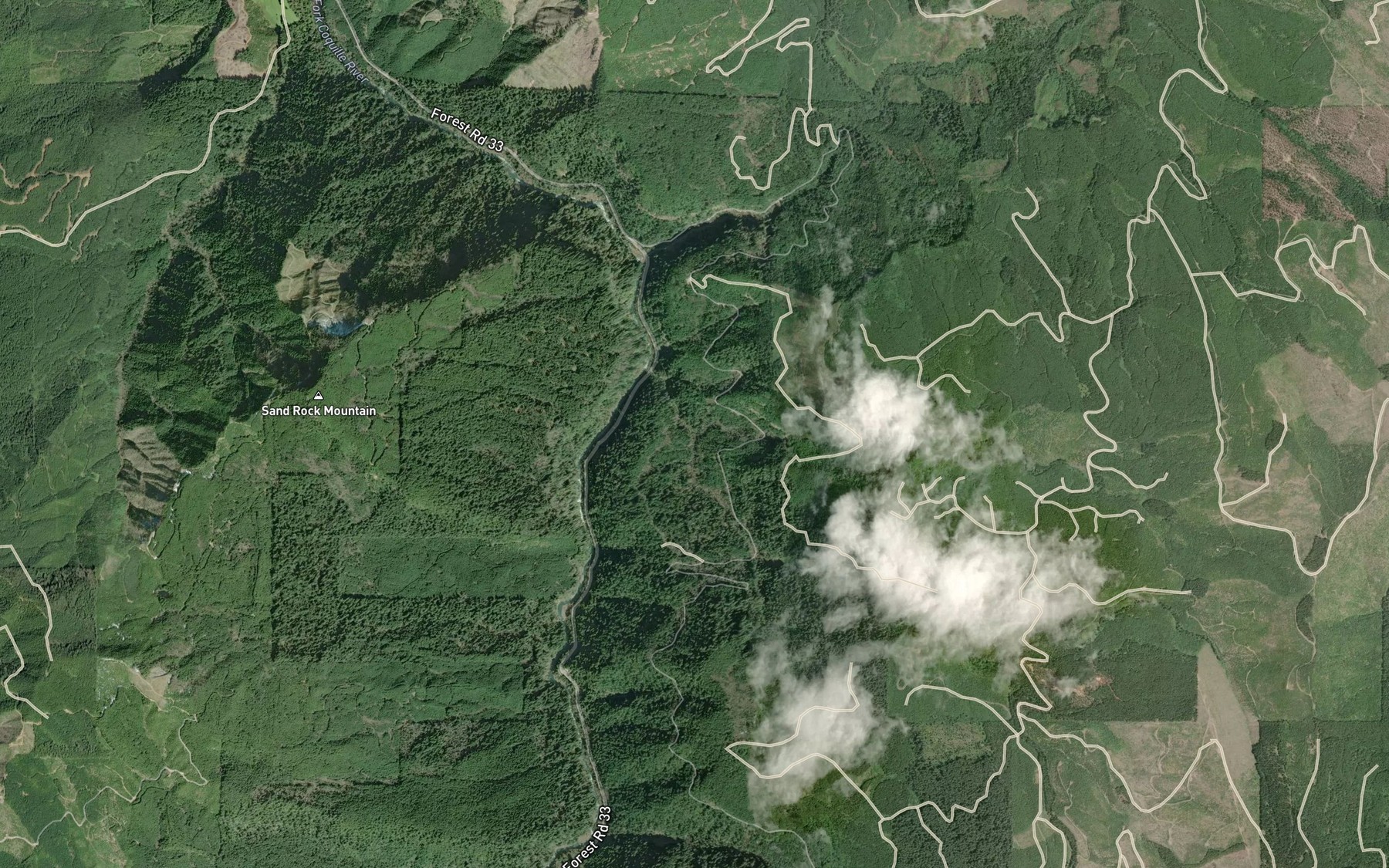 Satellite map of the North Fork Elk Creek