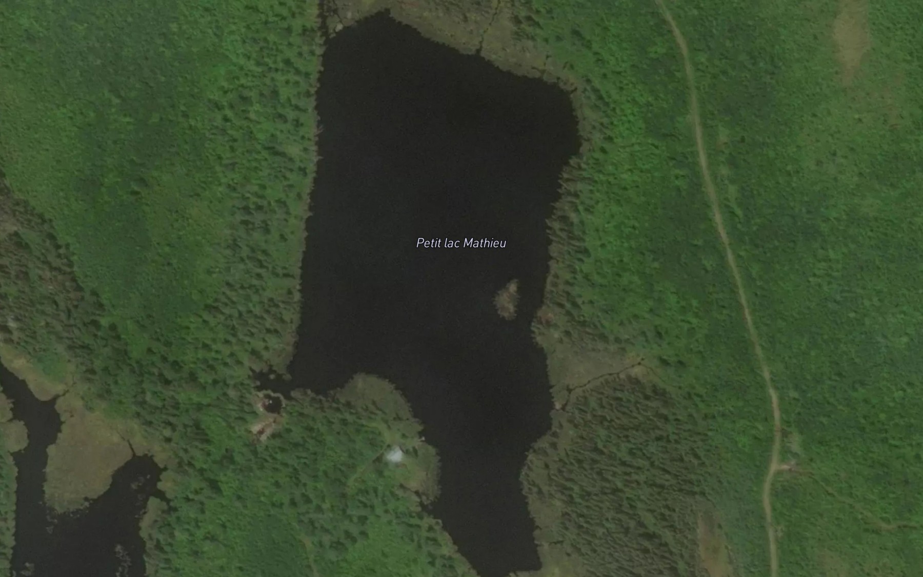 Satellite map of the Petit lac Mathieu