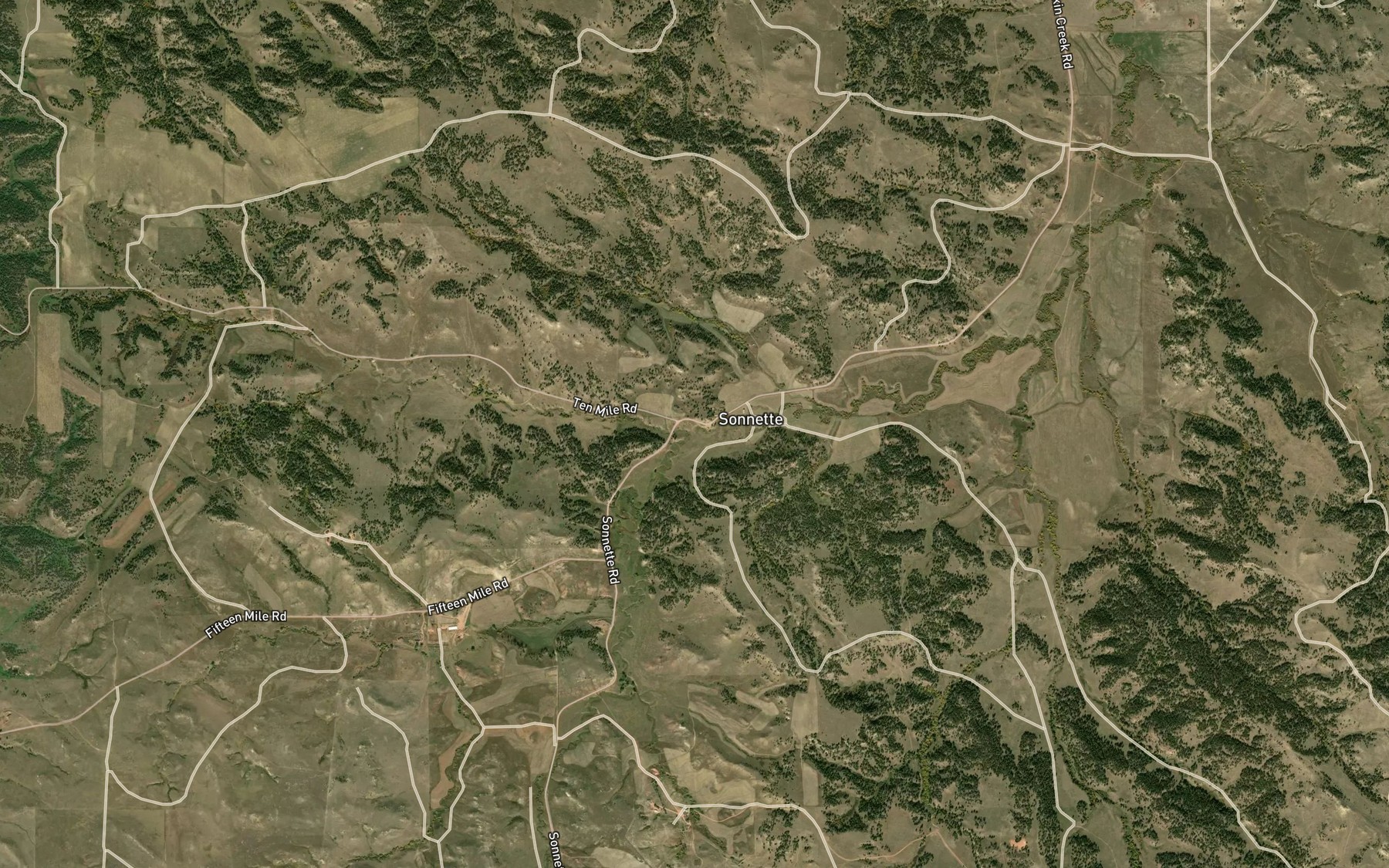 Satellite map of the Sugar Run