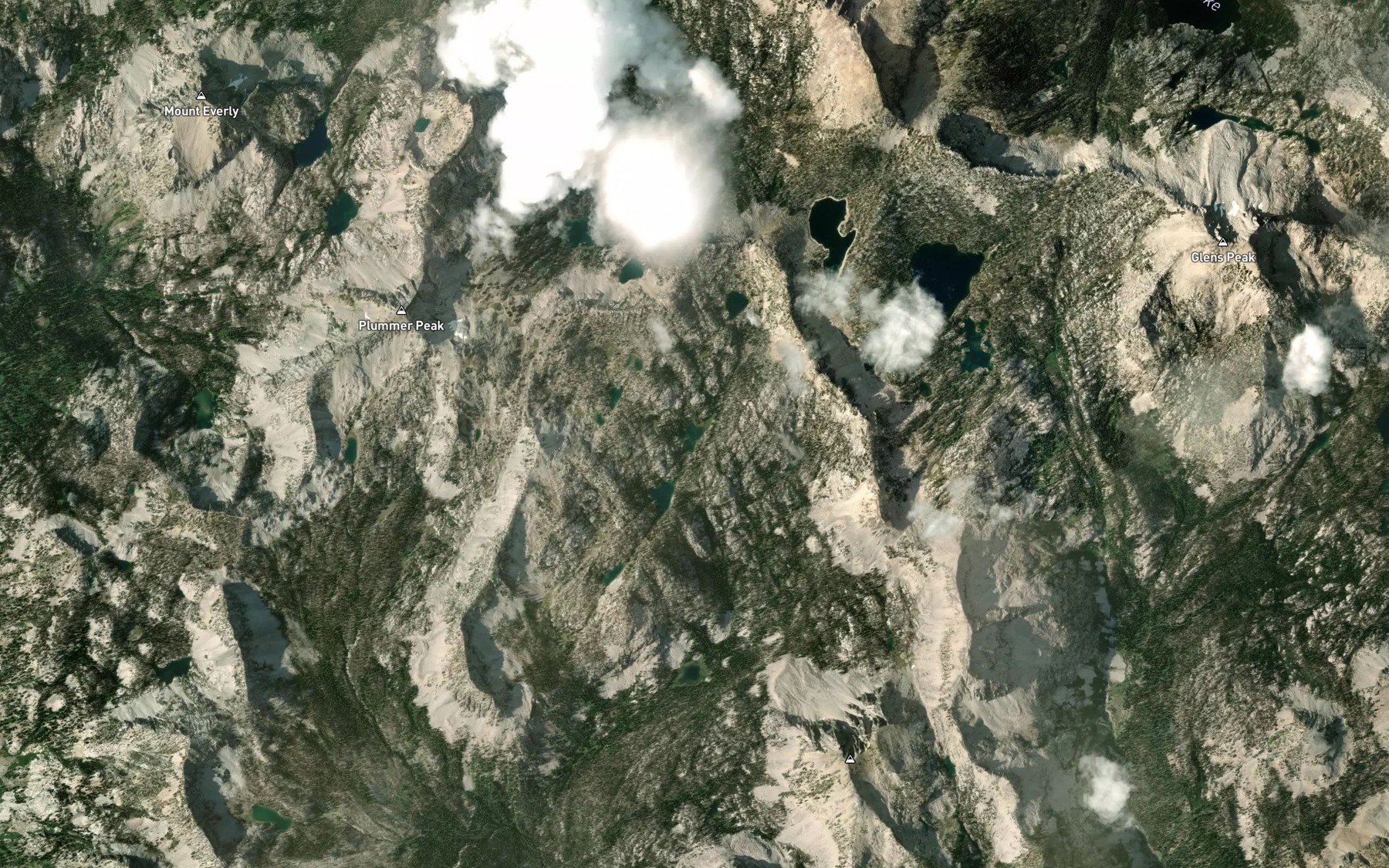 Satellite map of the Confusion Lake