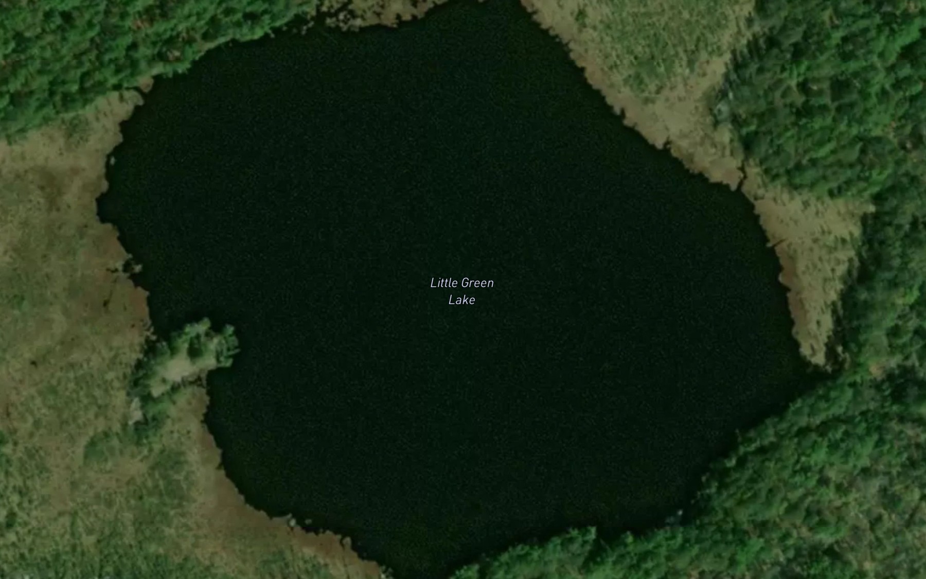 Satellite map of the Little Green Lake