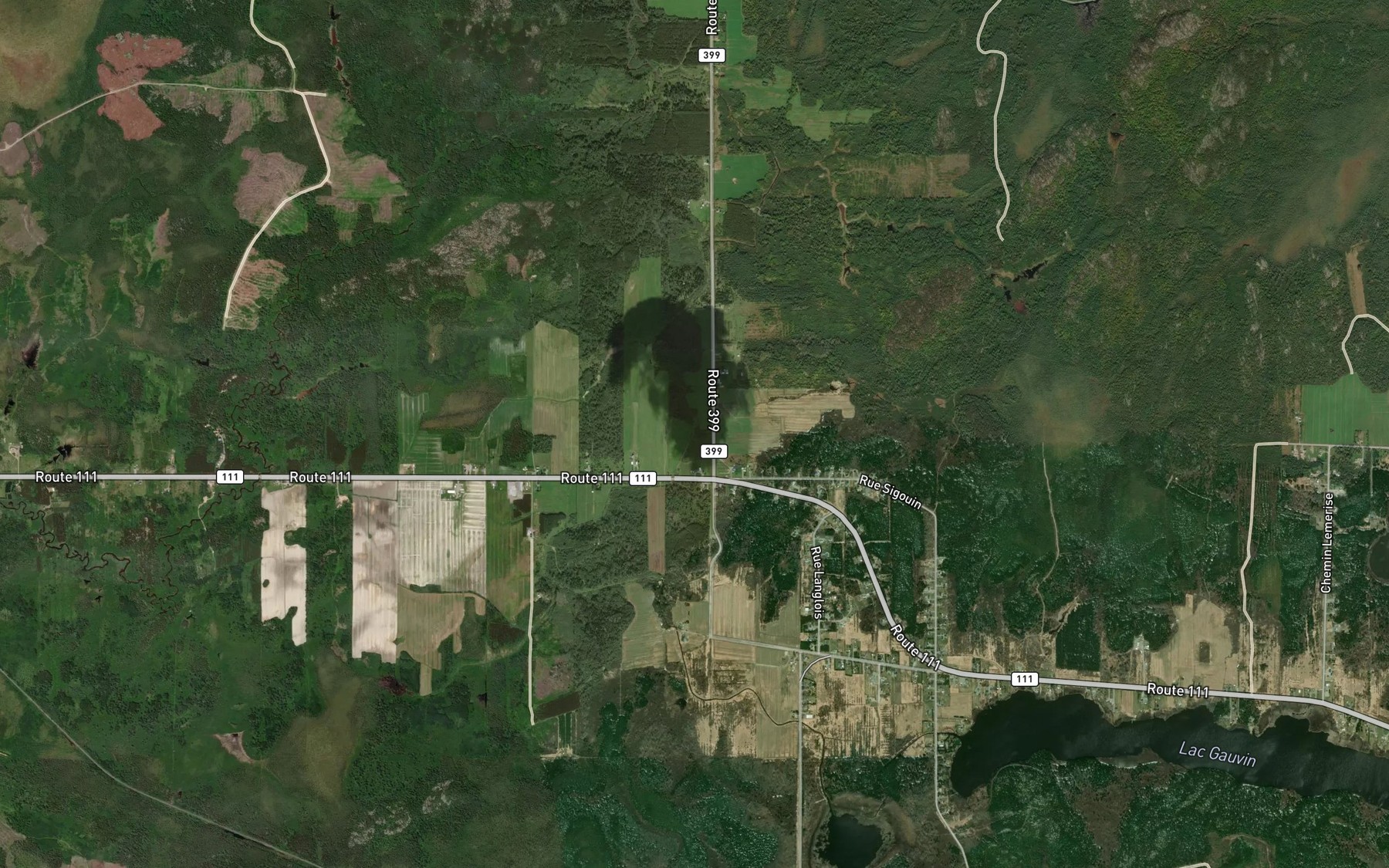 Satellite map of the Cours d'eau du Quatrieme Rang