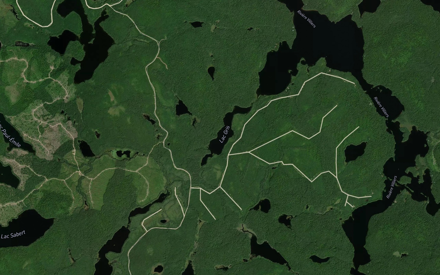 Satellite map of the Lac Gris