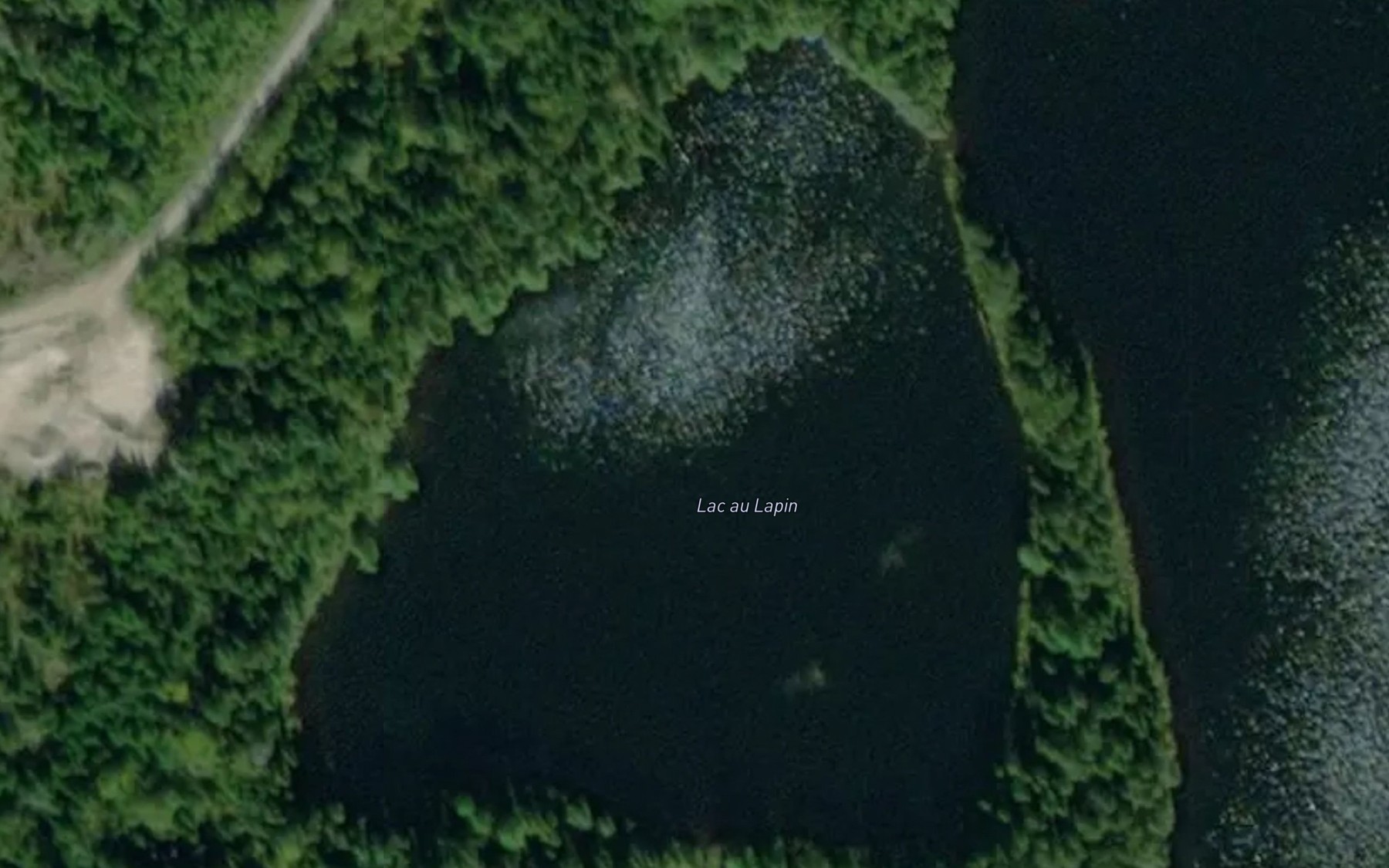 Satellite map of the Lac au Lapin