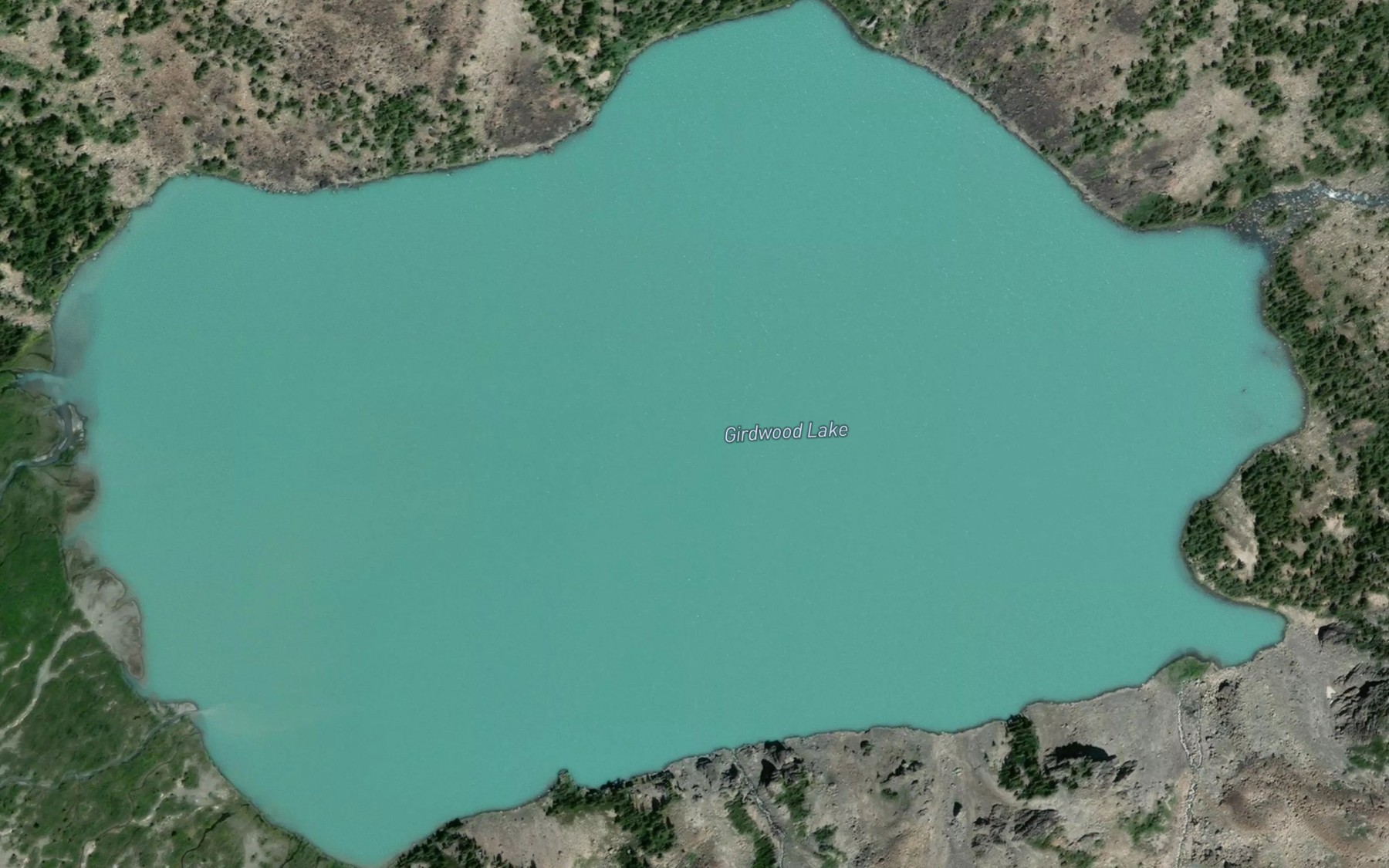 Satellite map of the Girdwood Lake