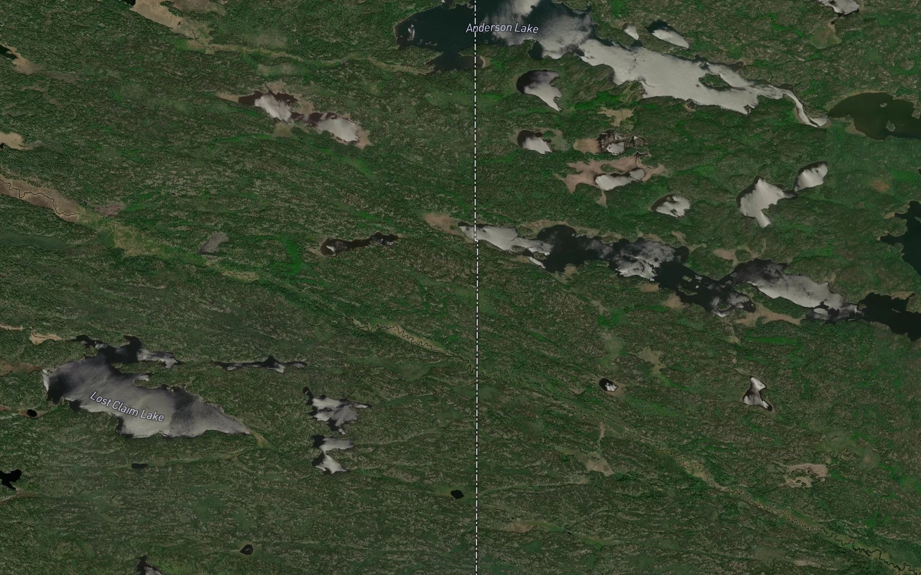 Satellite map of the Odd Lake