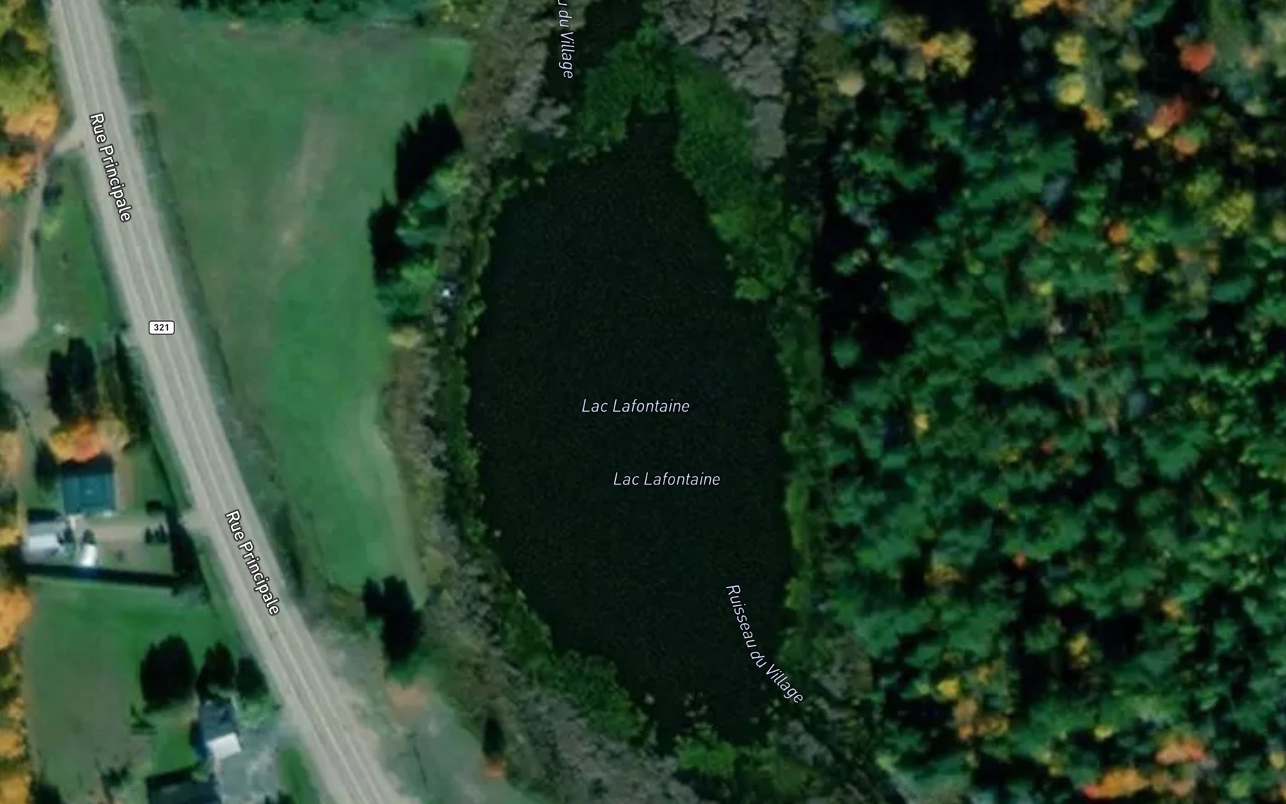 Satellite map of the Lac Lafontaine