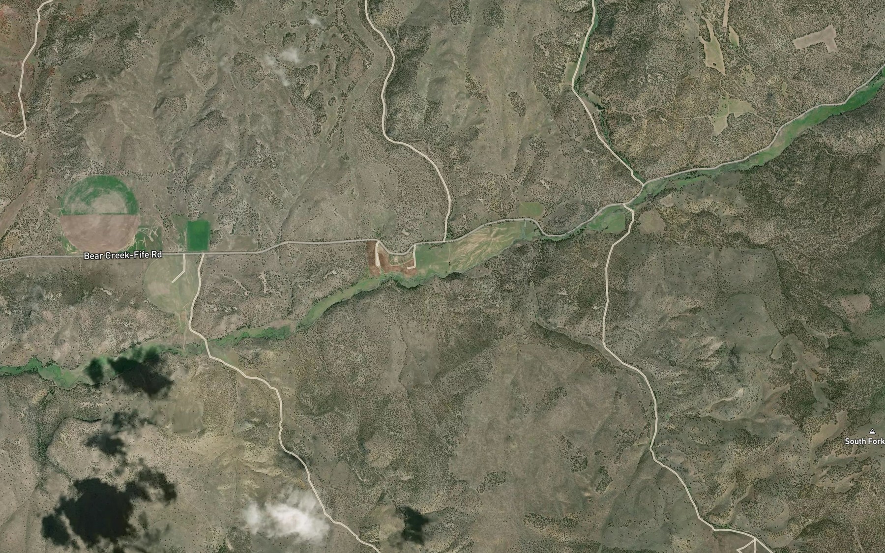 Satellite map of the Spring Creek