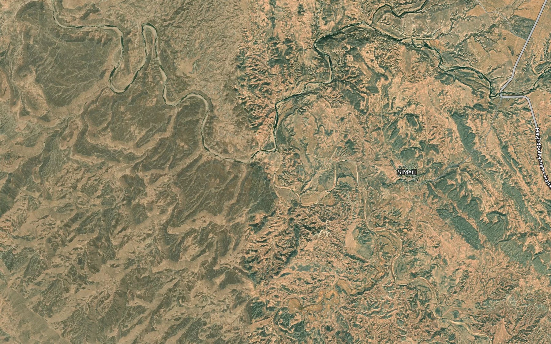 Satellite map of the Rudkhaneh-ye Barik