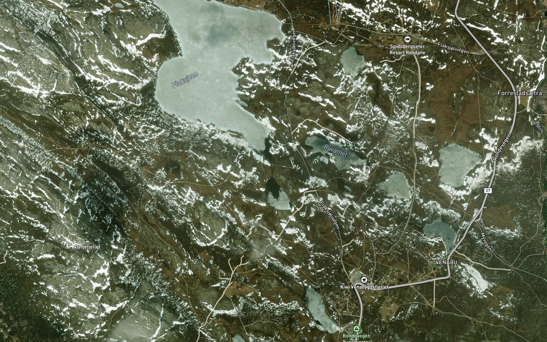 Satellite map of the Friskegreina