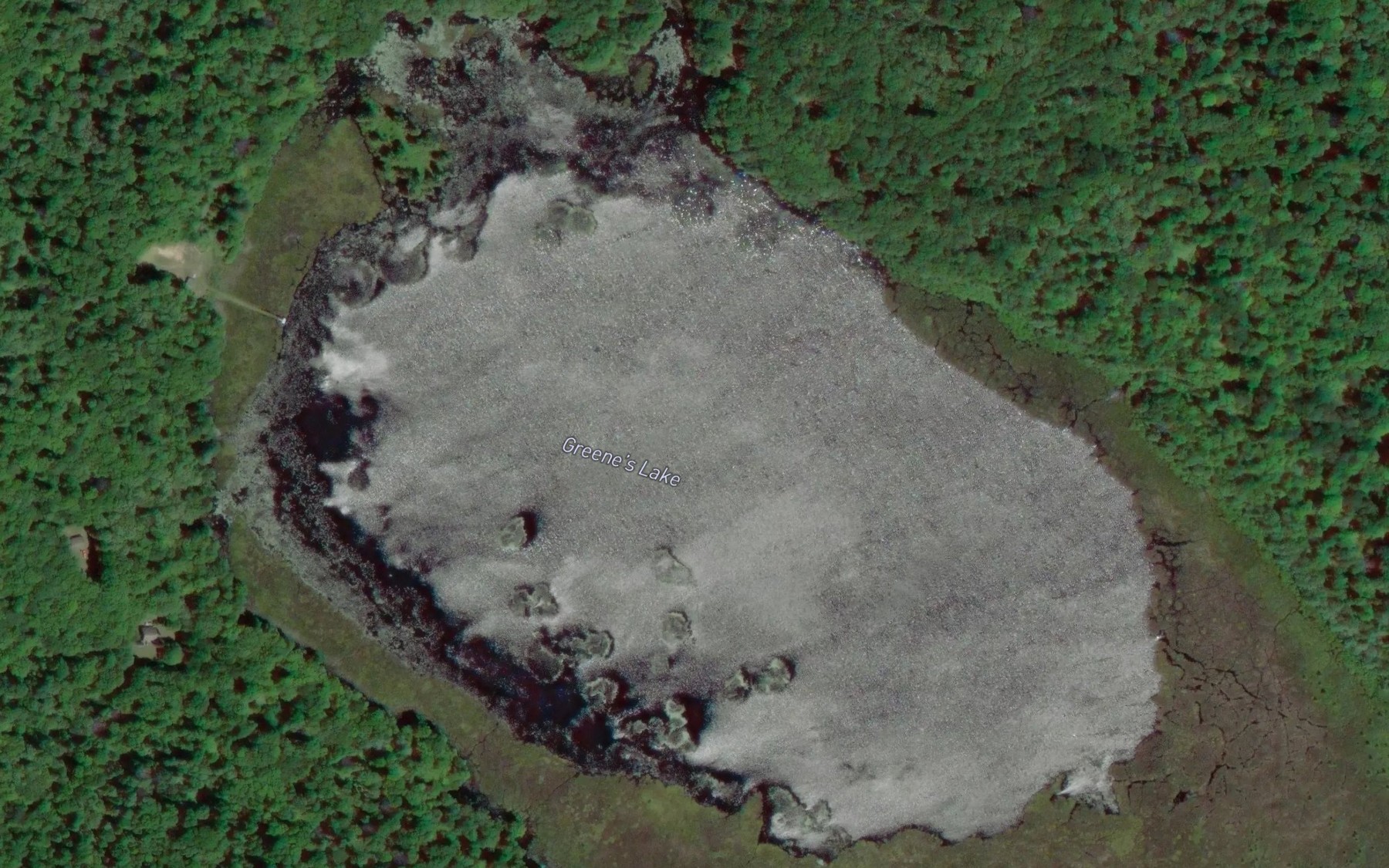 Satellite map of the Greenes Lake