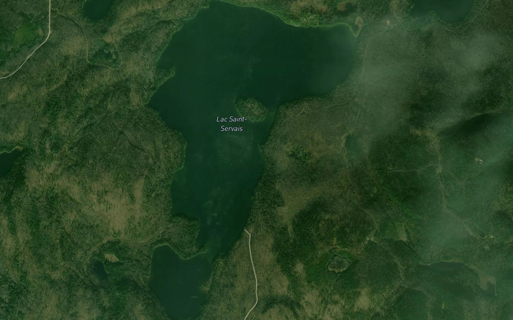 Satellite map of the Lac Saint-Servais