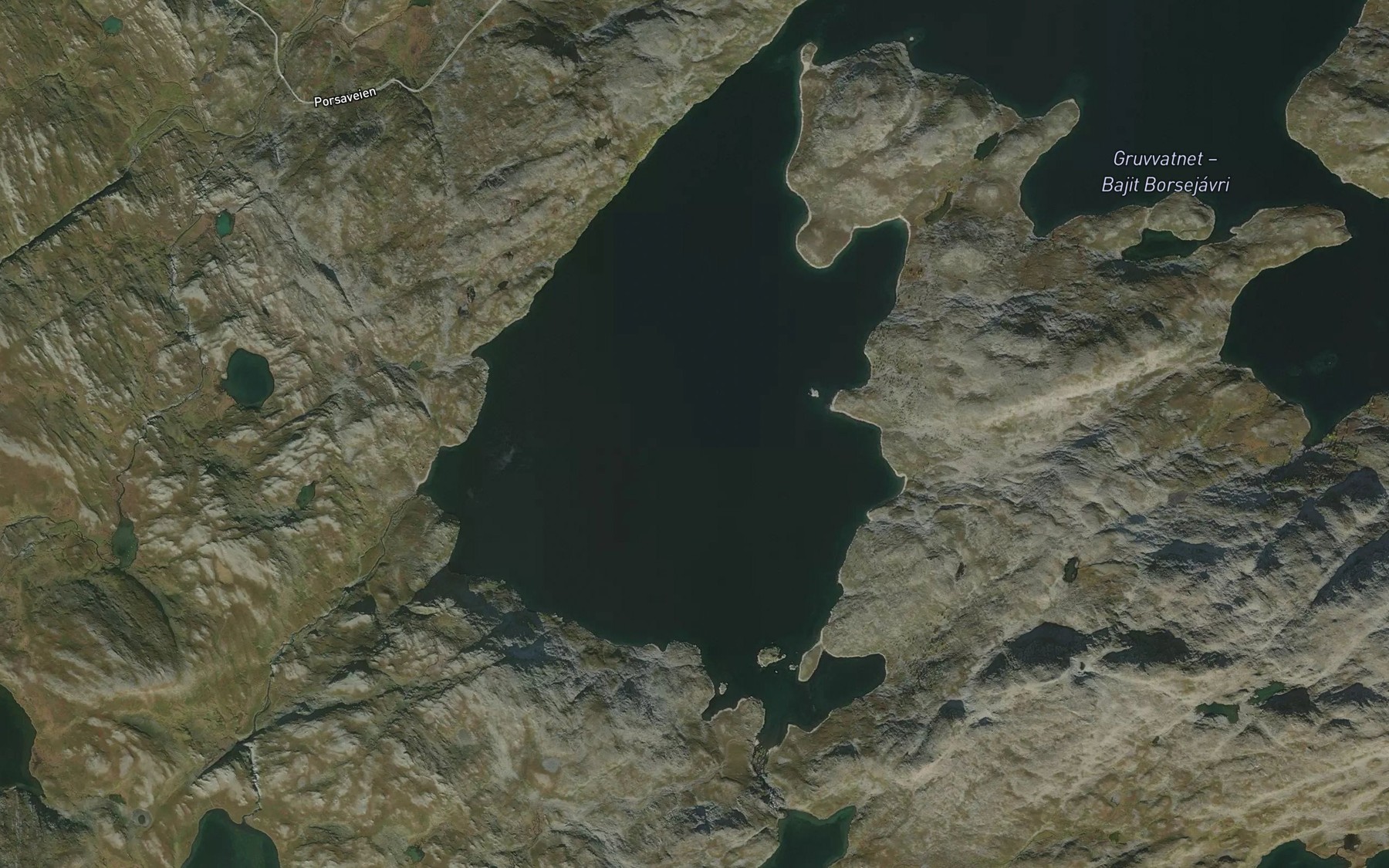 Satellite map of the Hermannvatn