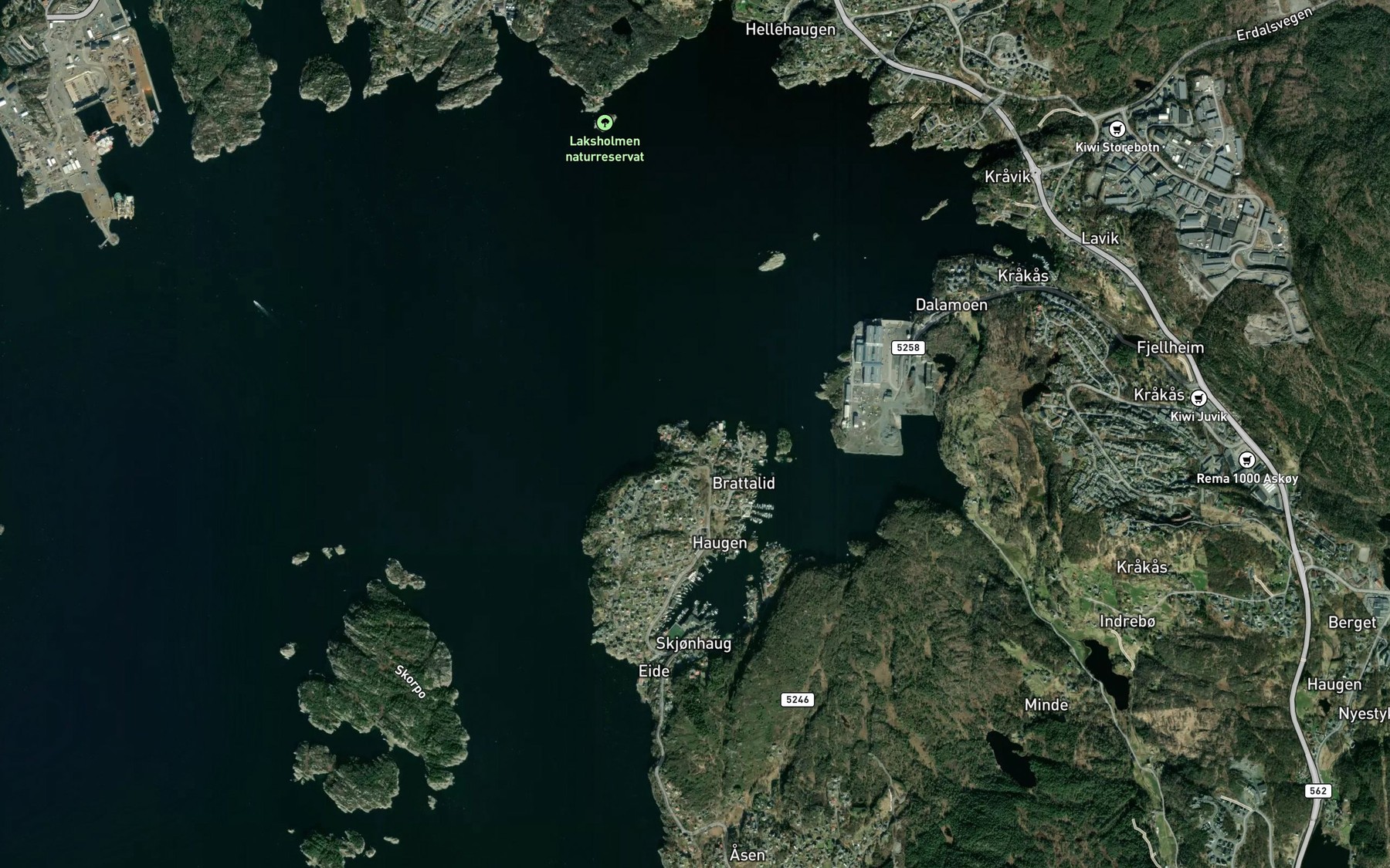 Satellite map of the Storjevika