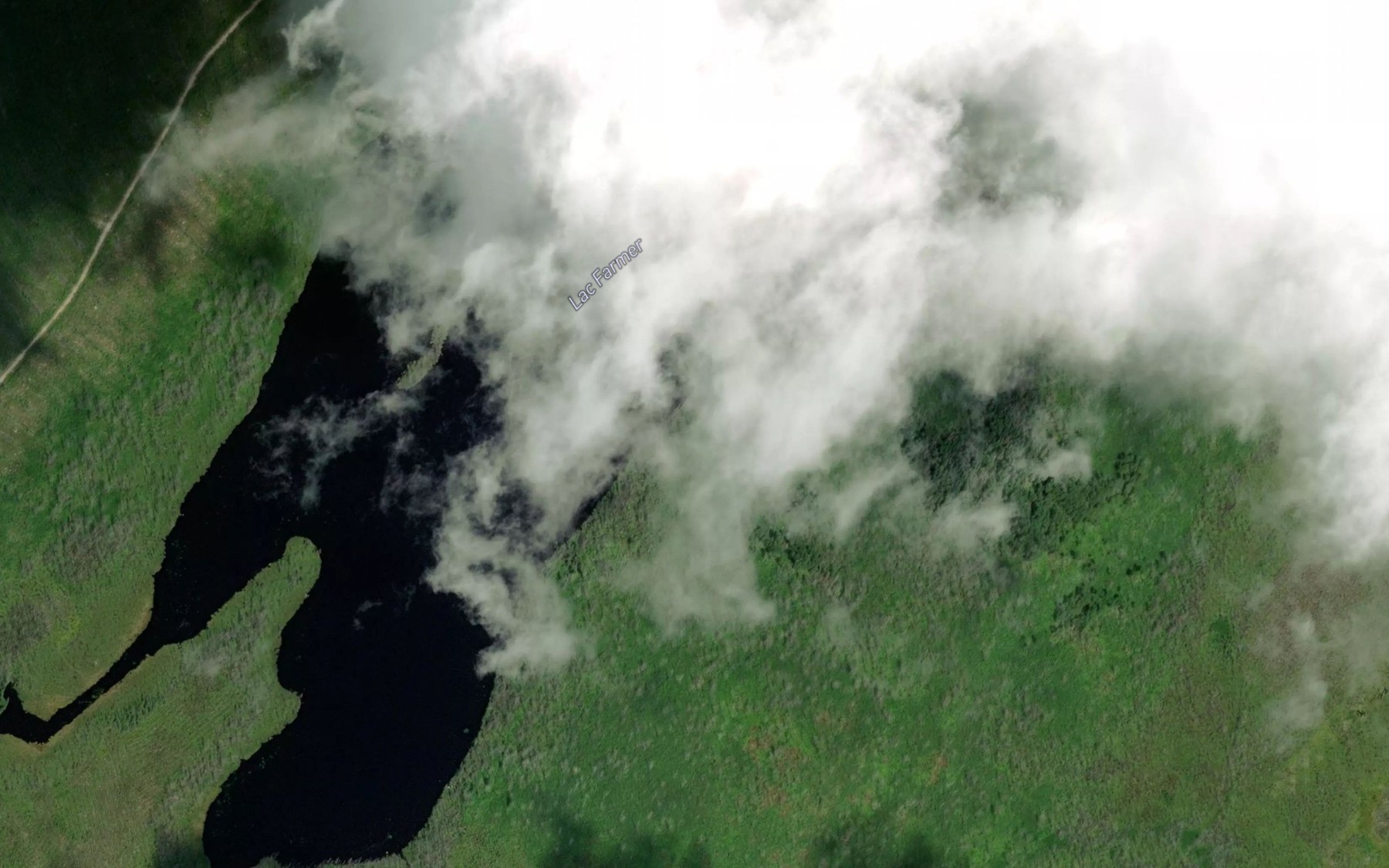 Satellite map of the Lac Farmer