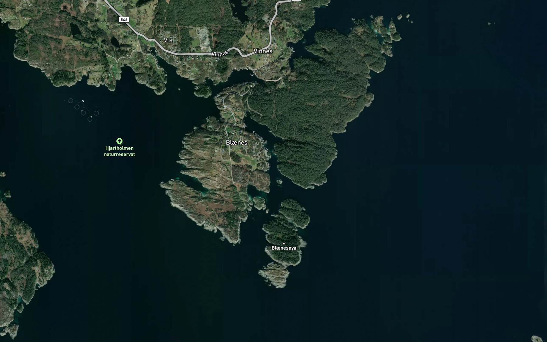 Satellite map of the Gilsvag