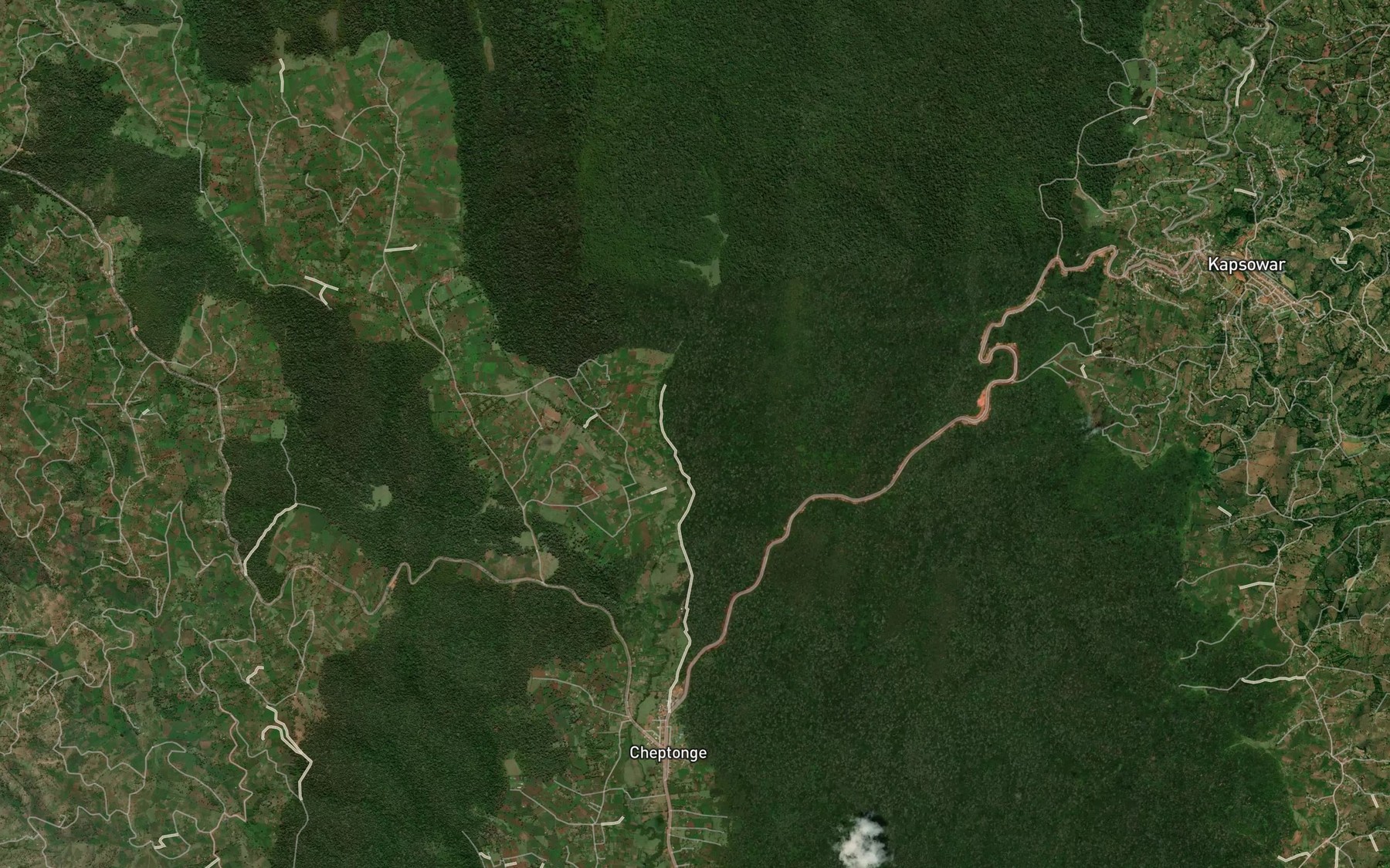 Satellite map of the Cheptilon