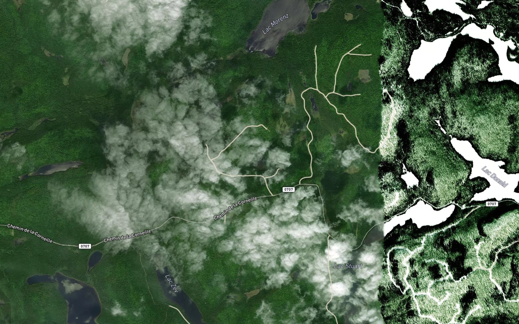 Satellite map of the Lac du Masque